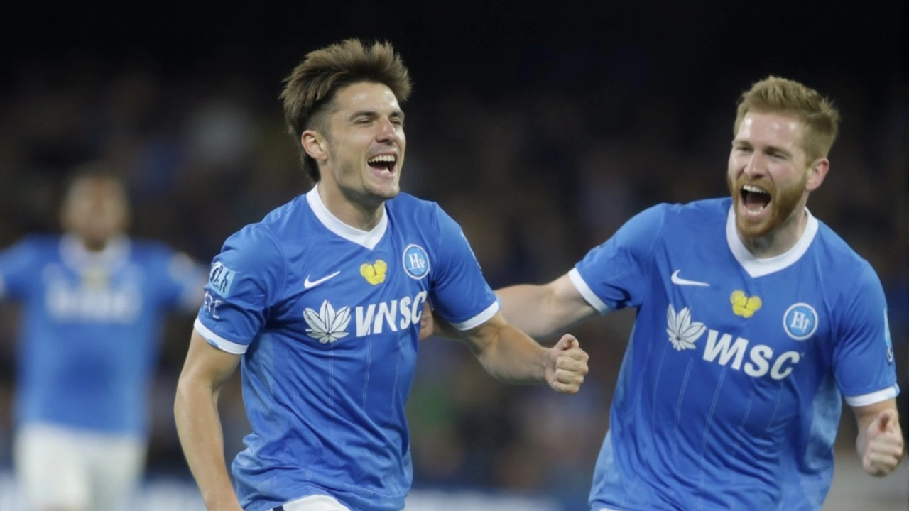 Napoli batte Pisa 3-2: trionfo di testa per la squadra di Conte